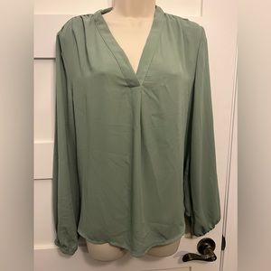 Shein Chiffon Green Blouse